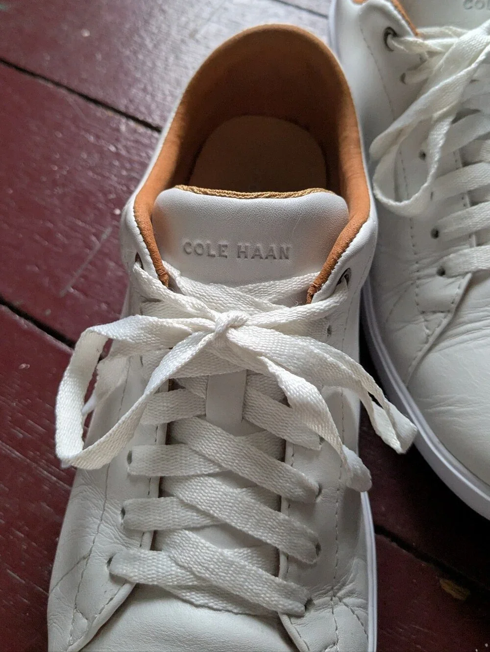 Cole Haan Women's Grand Crosscourt Sneaker Style Shoes W08780 White Leather Sz 9